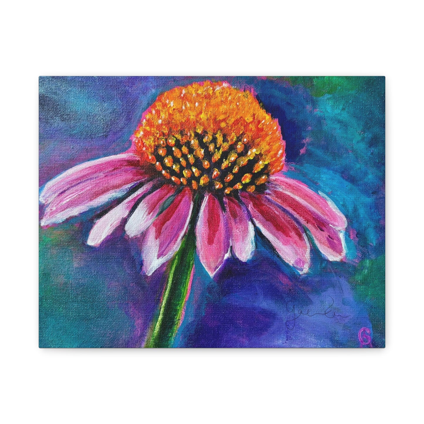 Vibrant Floral Canvas Art, Colorful Flower Wall Decor, Nature-Inspired Home Decor, Gift for Flower Lovers, Boho Wall Art