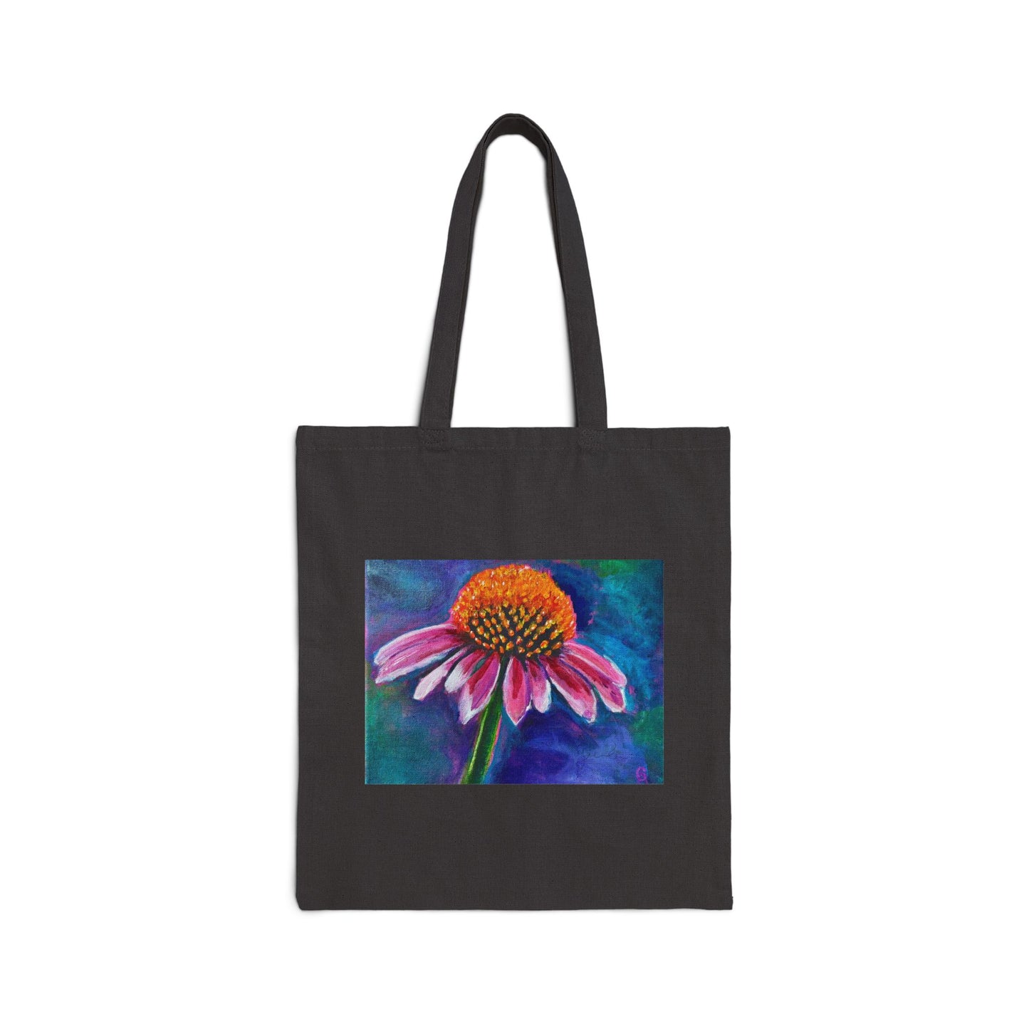 Coneflower Art Tote Bag — Vibrant Botanical Canvas Tote