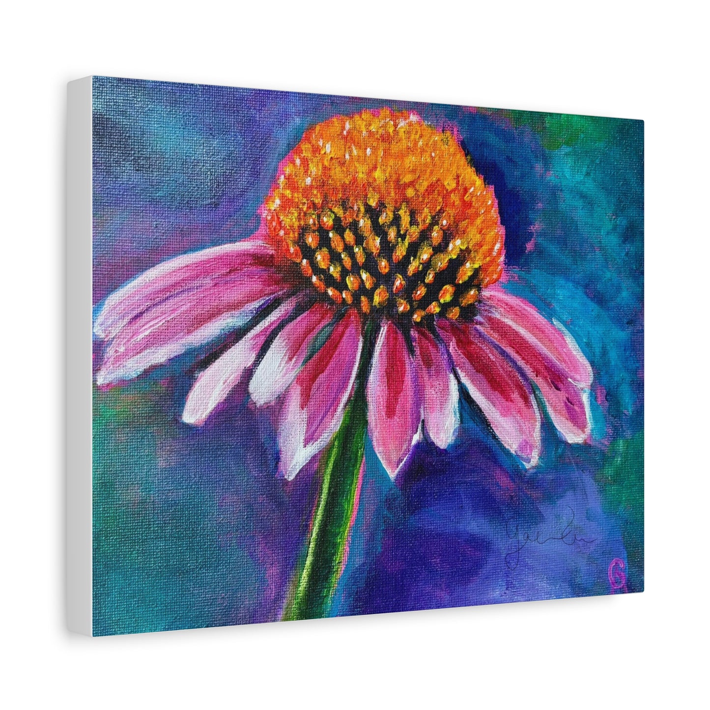 Vibrant Floral Canvas Art, Colorful Flower Wall Decor, Nature-Inspired Home Decor, Gift for Flower Lovers, Boho Wall Art