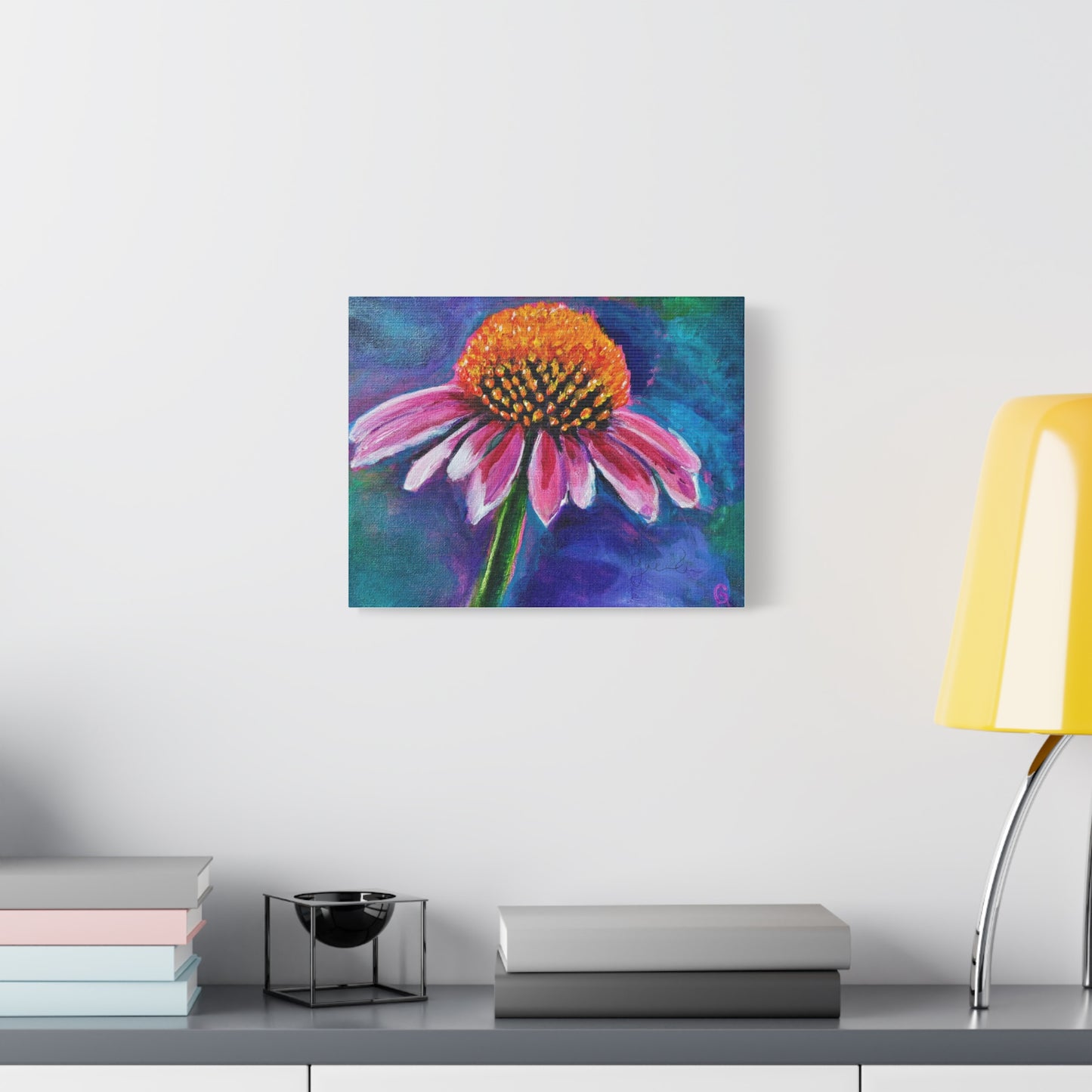 Vibrant Floral Canvas Art, Colorful Flower Wall Decor, Nature-Inspired Home Decor, Gift for Flower Lovers, Boho Wall Art