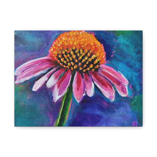 Vibrant Floral Canvas Art, Colorful Flower Wall Decor, Nature-Inspired Home Decor, Gift for Flower Lovers, Boho Wall Art