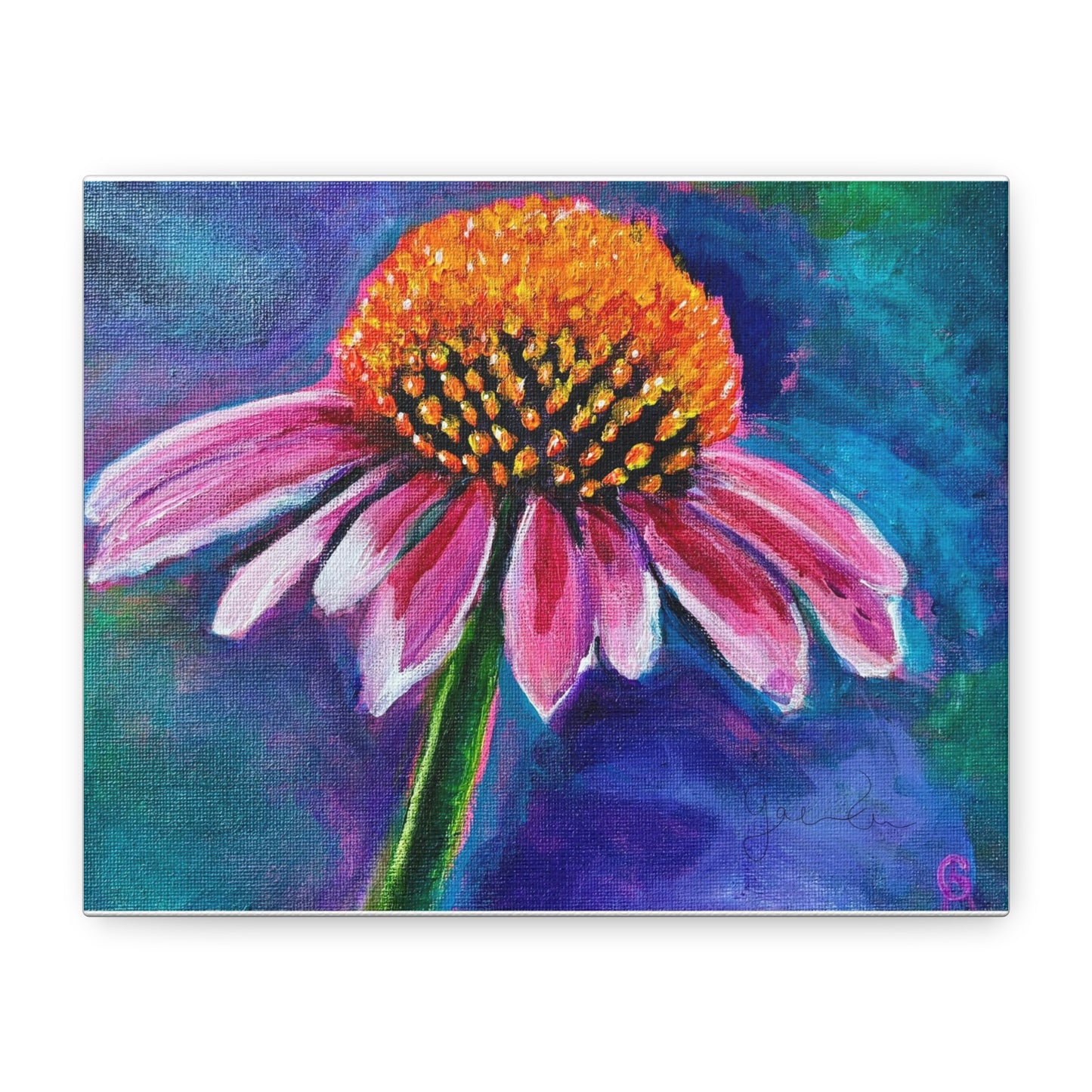 Vibrant Floral Canvas Art, Colorful Flower Wall Decor, Nature-Inspired Home Decor, Gift for Flower Lovers, Boho Wall Art