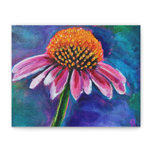 Vibrant Floral Canvas Art, Colorful Flower Wall Decor, Nature-Inspired Home Decor, Gift for Flower Lovers, Boho Wall Art