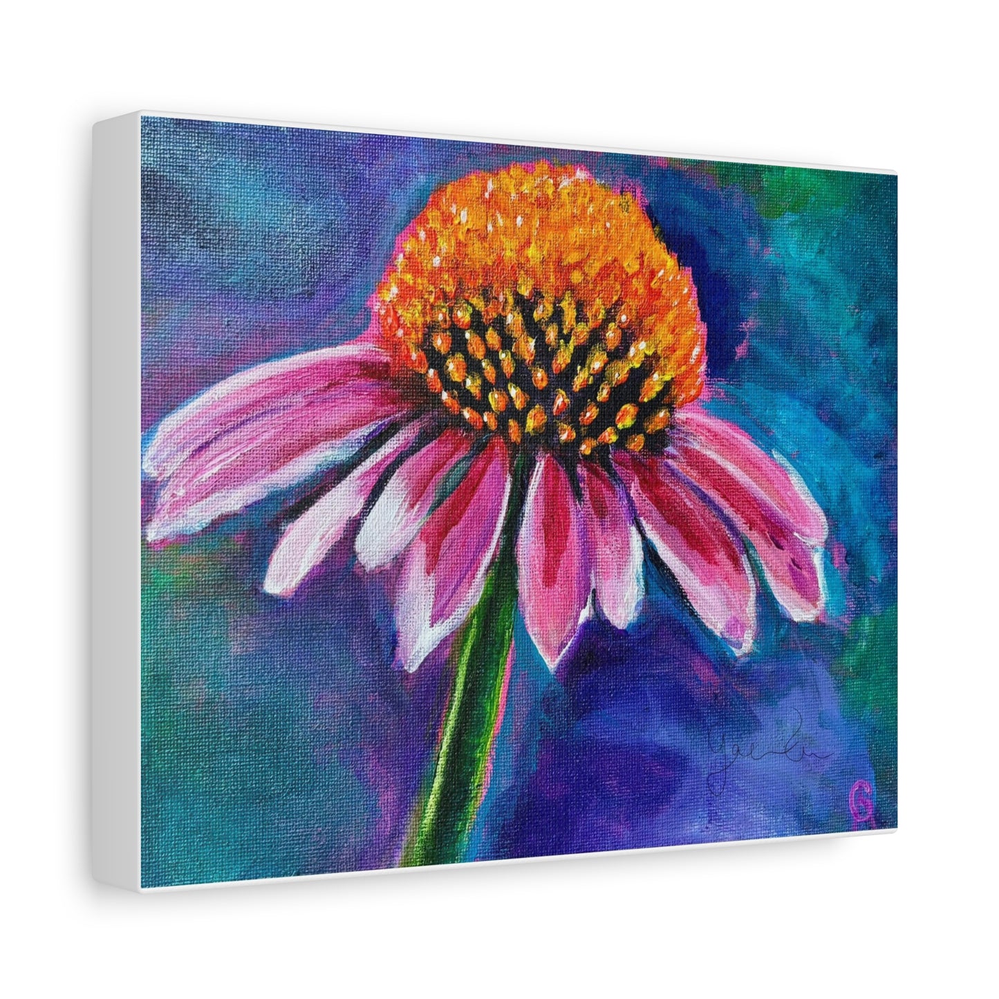 Vibrant Floral Canvas Art, Colorful Flower Wall Decor, Nature-Inspired Home Decor, Gift for Flower Lovers, Boho Wall Art