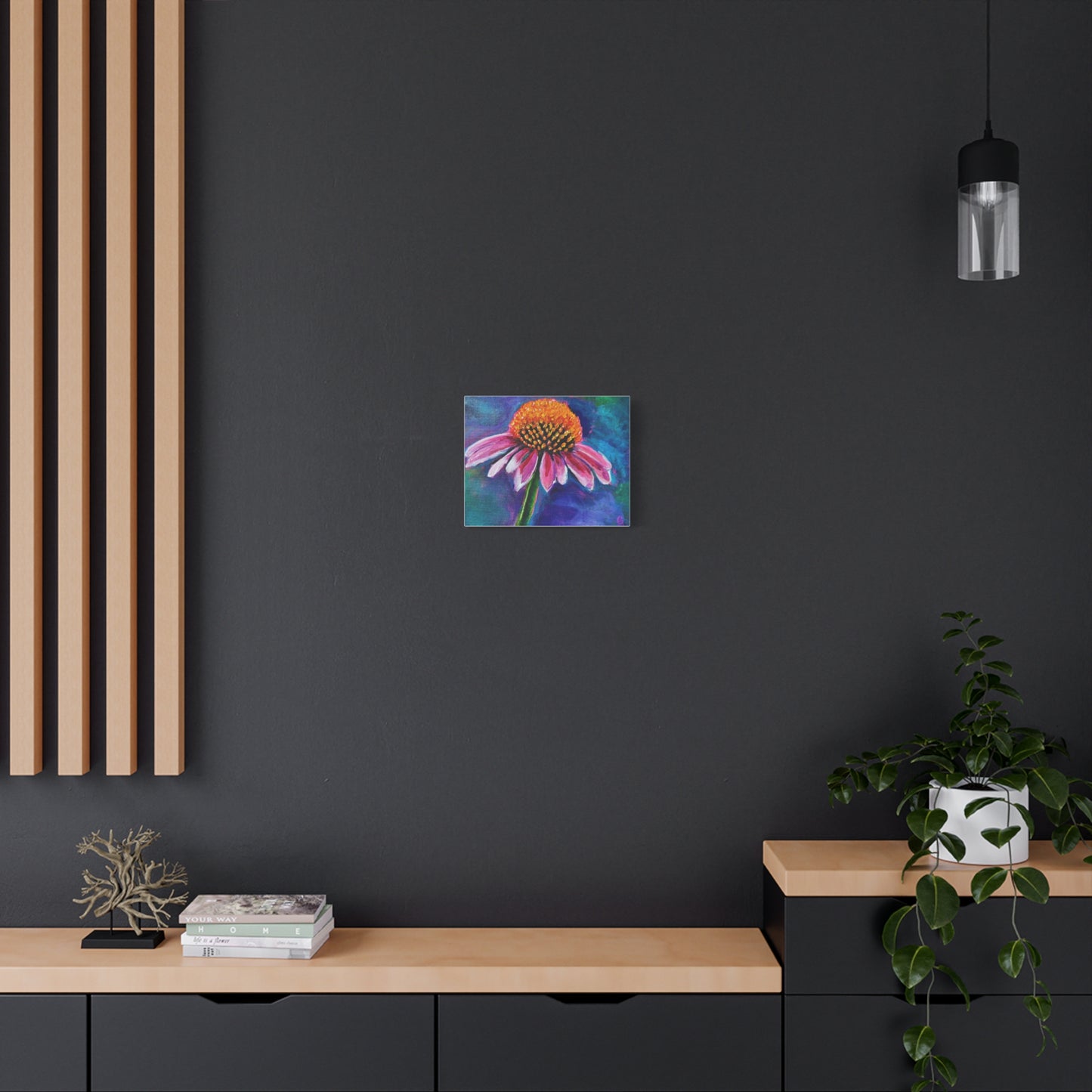 Vibrant Floral Canvas Art, Colorful Flower Wall Decor, Nature-Inspired Home Decor, Gift for Flower Lovers, Boho Wall Art