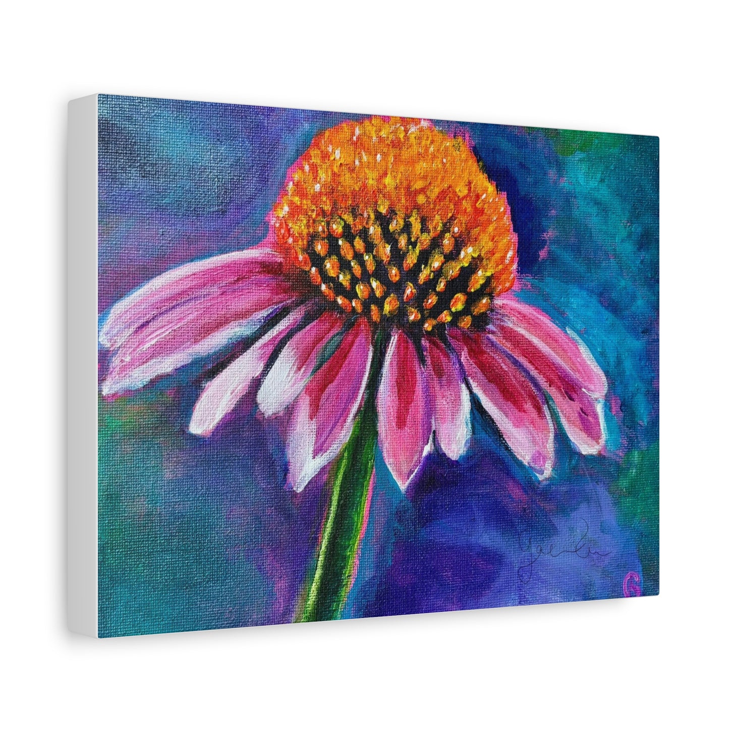 Vibrant Floral Canvas Art, Colorful Flower Wall Decor, Nature-Inspired Home Decor, Gift for Flower Lovers, Boho Wall Art